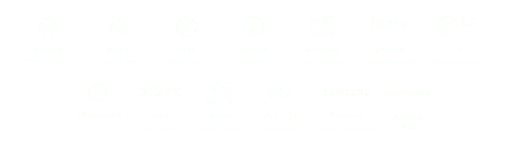 All streaming devices supported by AchilleTV IPTV
